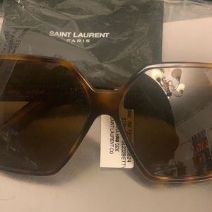 Saint Laurent Oversized Betty Glasses. Havana cheetah colour.